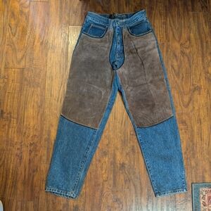 Corniche Y2K High Rise Denim w/ Suede Panels | Size 32